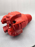 5-wing arc profile PDC drill bit - 红色5翼弧角PDC钻头斜俯视图01