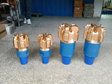 5-wing arc profile PDC drill bit - 金色5翼弧角PDC钻头多尺寸合照